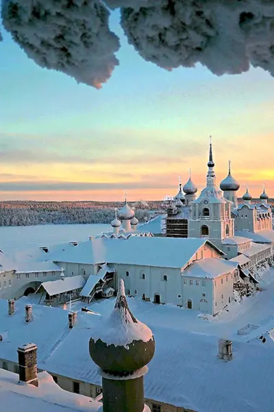 Соловецкий монастырь зима